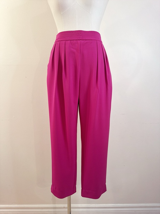 Pants - 💖 Shocking Pink High-Waisted Pleated Pants